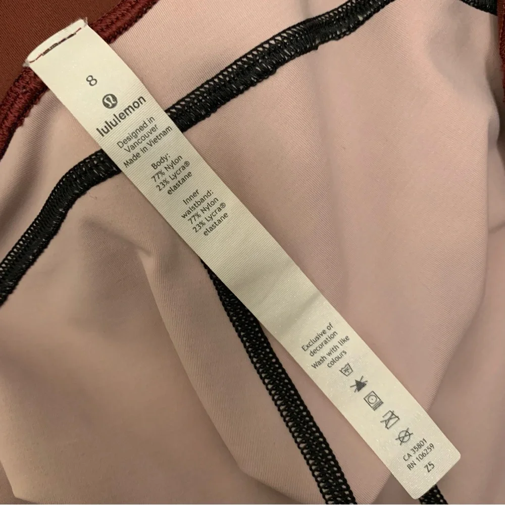 Lululemon Invigorate Hi-Rise Crop 23” Motion Flux Multi Size 8 Pockets Leggings